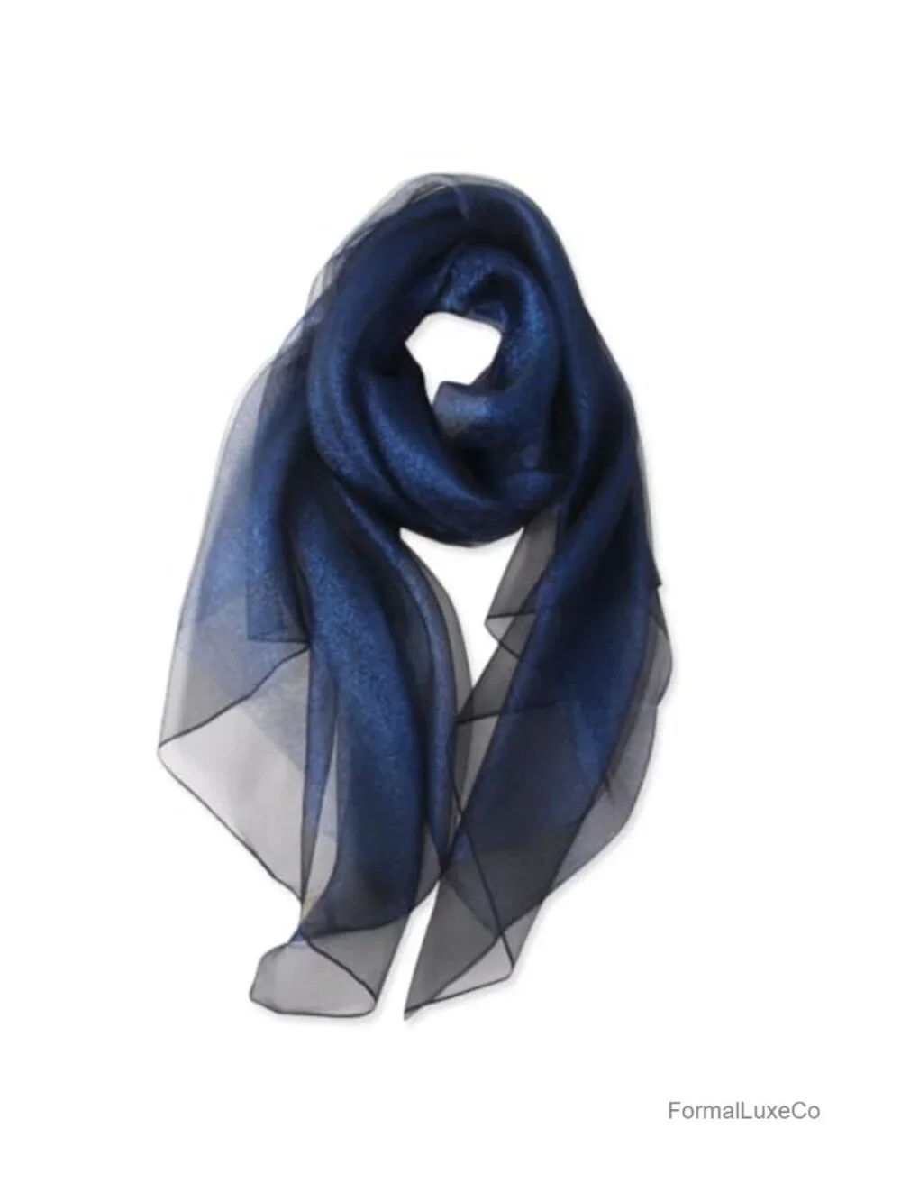 Organza Silk Scarf Women Sheer Shawl Wrap Lightweight Stole Evening Party